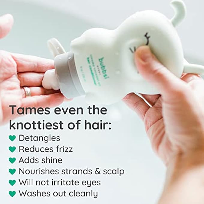 Bubbsi (REFILL POUCH, 946ML) - CREAMY COCONUT OIL HAIR CONDITIONER FOR KIDS, BABY LIGHT NATURAL SCENT WON'T IRRITATE EYES ORGANIC COCONUT OIL + SHEA SULPHATE-FREE, NOURISHING CURLY OR DRY HAIR (REF... - Image 3